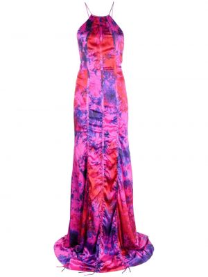 Večerní šaty s potiskem Alejandra Alonso Rojas fialové