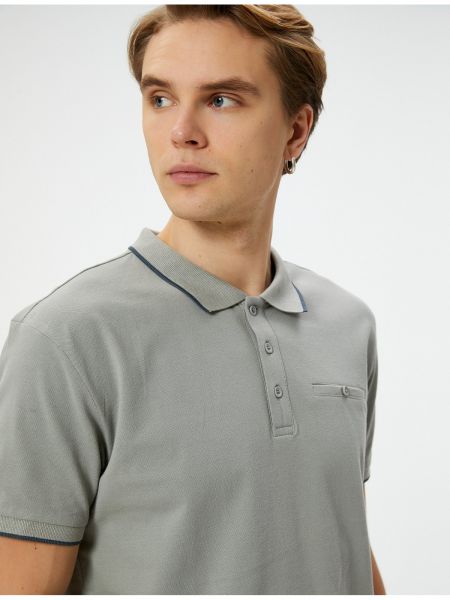 Polo krekls ar pogām ar īsām piedurknēm Koton