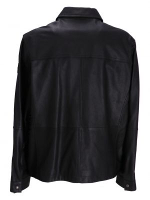 Kožená bunda Karl Lagerfeld černá