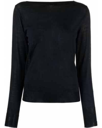 Jersey manga larga de tela jersey Roberto Collina negro