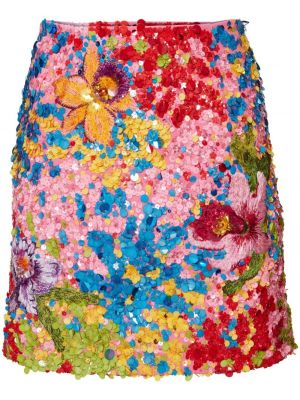 Spódnica z cekinami Carolina Herrera różowa