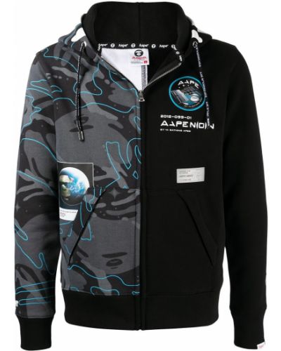 Trykt zip hettegenser Aape By *a Bathing Ape® svart