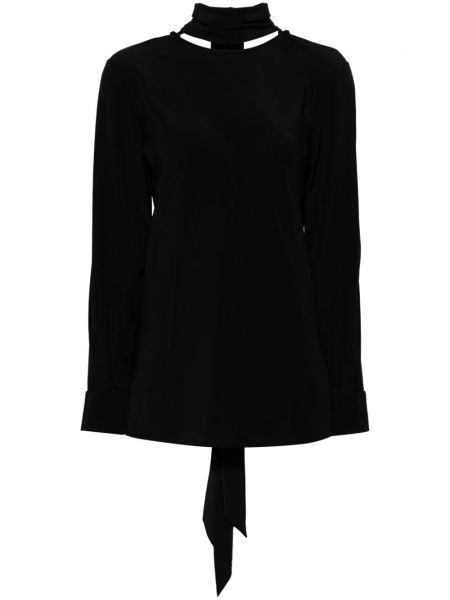 Копринена блуза Helmut Lang черно