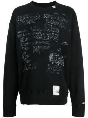Distressed sweatshirt mit print Maison Mihara Yasuhiro schwarz