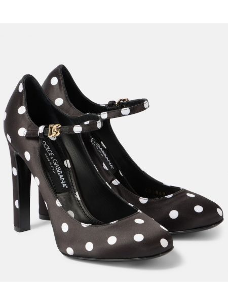 Flekket sateng mary jane pumps Dolce&gabbana svart