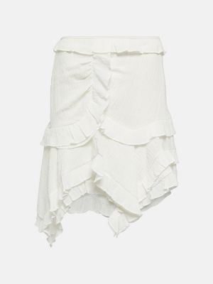 Mini suknja s volanima Isabel Marant bijela