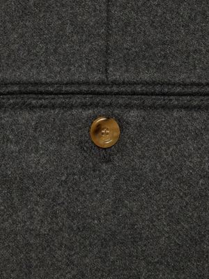 Kašmírové rovné kalhoty Gucci šedé