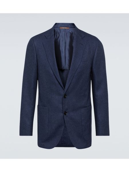 Kashmir silke blazer Canali blå