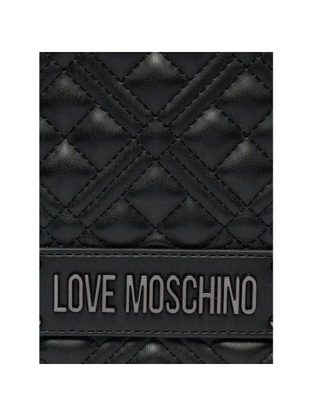 Mochila de cuero de cuero sintético Love Moschino negro