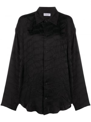 Camicia in tessuto jacquard Balenciaga nero