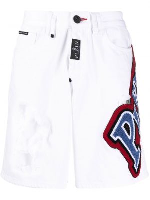 Jeansshorts Philipp Plein vit