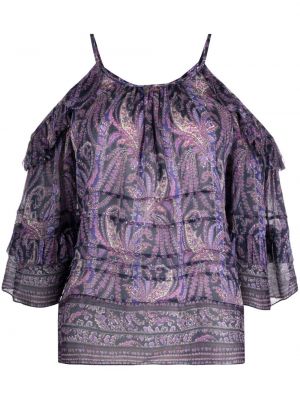 Bluse mit print Isabel Marant lila
