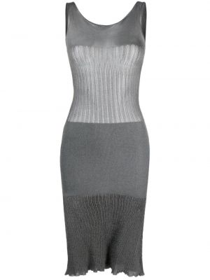 Asymetrické vlněné šaty Paloma Wool šedé