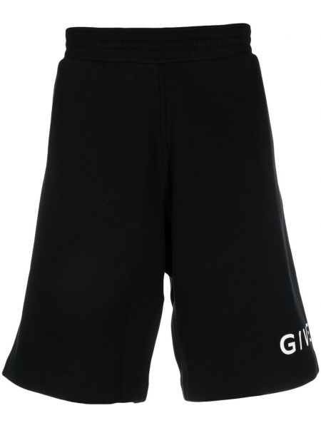 Pantaloni scurți cu imagine Givenchy negru