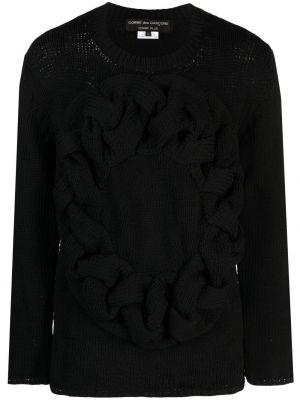 Пуловер с кръгло деколте Comme Des Garçons Homme Plus черно