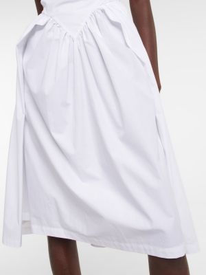 Βαμβακερή μίντι φόρεμα Vivienne Westwood λευκό