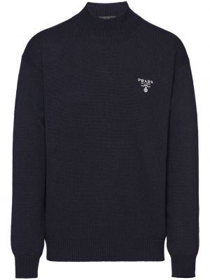 Džemper od kašmira Prada plava