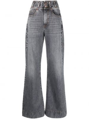 Zvonové džíny 3x1 šedé