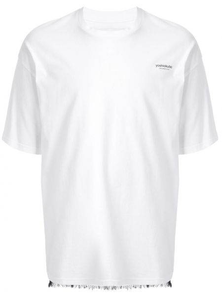 Camiseta con flecos Yoshiokubo blanco