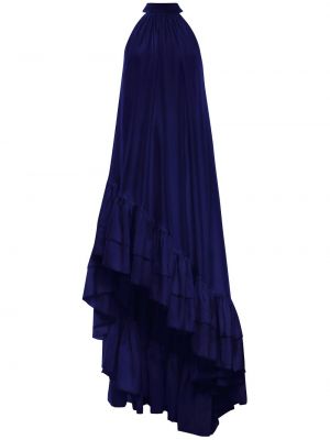 Jedwabna sukienka wieczorowa Azeeza niebieska