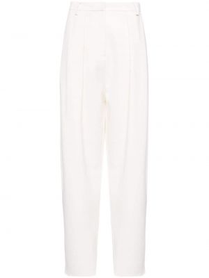 Pantalon plissé Magda Butrym blanc