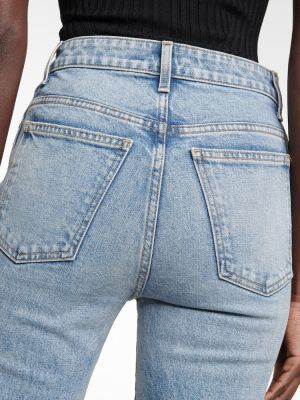 Straight fit džíny s vysokým pasem Khaite modré