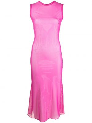 Прозрачна миди рокля Murmur розово