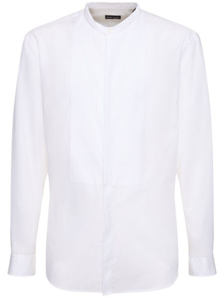 Camisa de algodón Giorgio Armani blanco