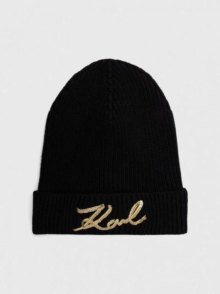 Кашемировая шапка Karl Lagerfeld черная