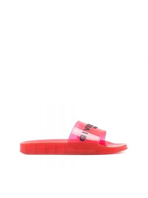 Czerwone przezroczyste sandały Givenchy