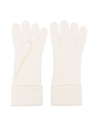 Rękawiczki z kaszmiru N.peal białe