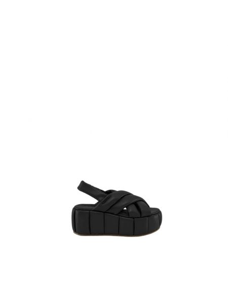Sandale ohne absatz Themoirè schwarz