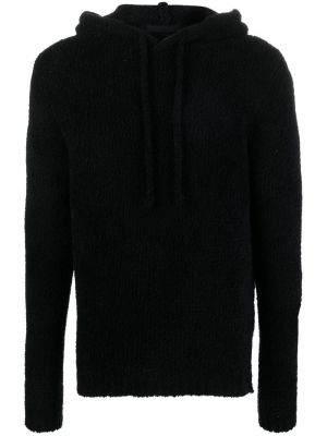 Vilnonis džemperis su gobtuvu Ten C juoda