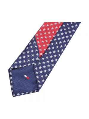 Krawat w gwiazdy Tommy Hilfiger niebieski