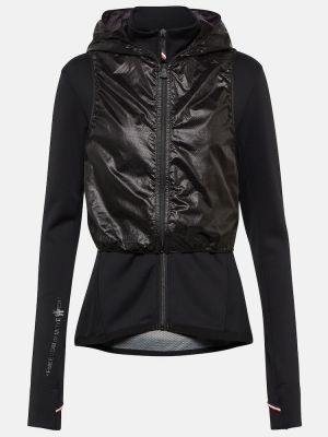 Jersey hoodie mit reißverschluss Moncler Grenoble schwarz