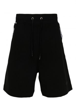 Bombažne kratke hlače Moschino črna