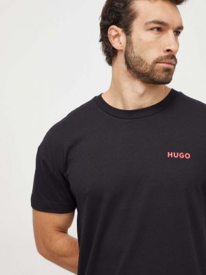 Tričko s potiskem Hugo černé