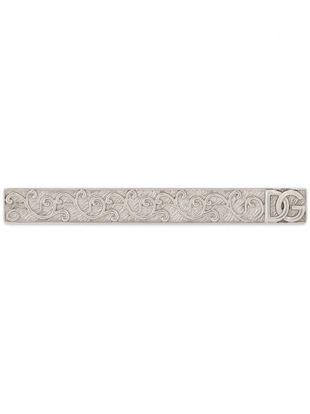 Csokornyakkendő Dolce & Gabbana ezüstszínű
