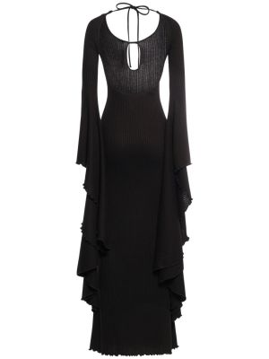 Sukienka długa z wiskozy Giuseppe Di Morabito czarna