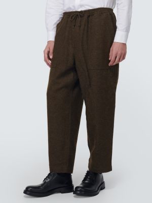 Pantalones de chándal de lana Comme Des Garçons Homme marrón
