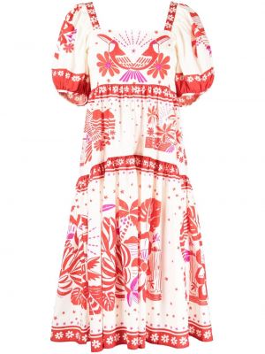 Βαμβακερή μίντι φόρεμα με σχέδιο Farm Rio