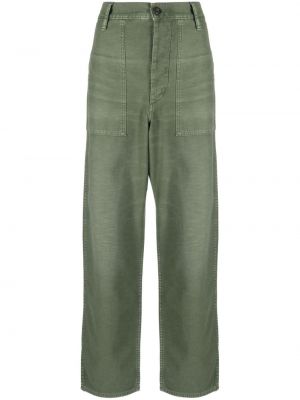 Bavlnené bavlnené rovné nohavice s výšivkou Polo Ralph Lauren zelená
