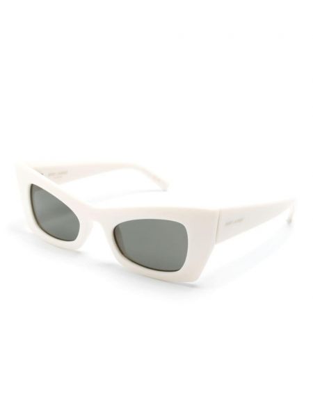 Klasiskais saulesbrilles Saint Laurent Eyewear balts