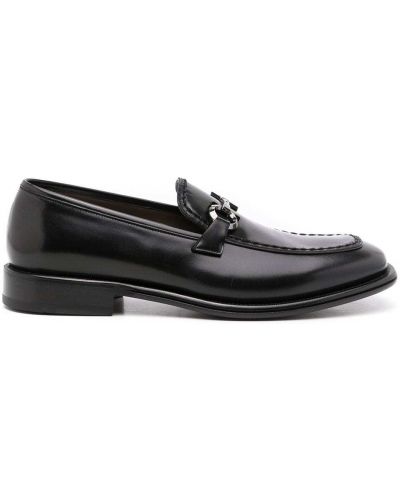 Pantofi loafer din piele slip-on Ferragamo negru