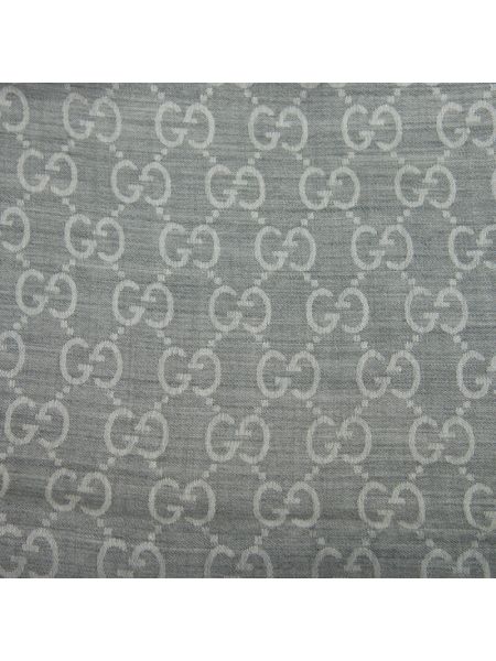 Bufanda de lana de seda Gucci gris