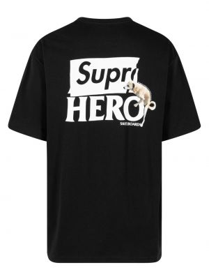 Koszulka bawełniana Supreme czarna