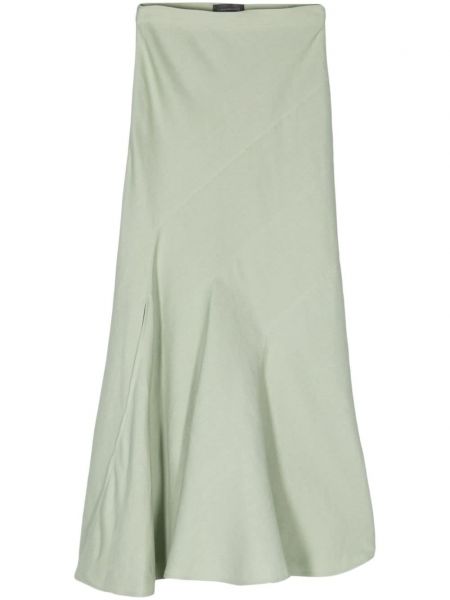 Lněné dlouhá sukně Lorena Antoniazzi zelené