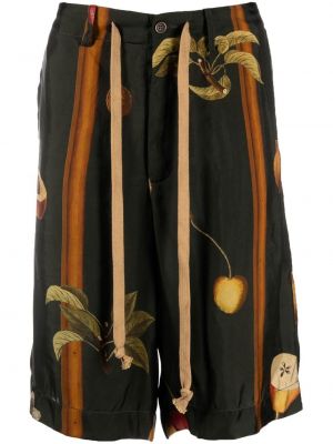 Mustriline bermuudapüksid Uma Wang roheline