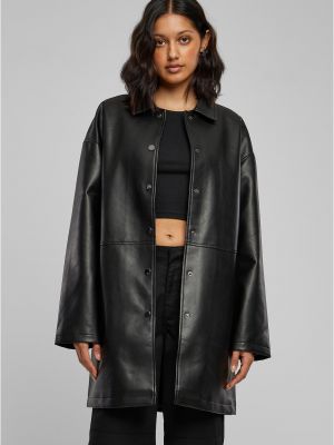 Kožený kabát z ekologickej kože Uc Ladies čierna