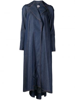 Mantel mit drapierungen Saiid Kobeisy blau